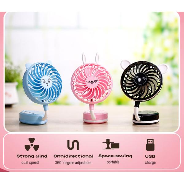 Foldable Rabbit Fan,portable mini handheld fan, usb charge mini table fan