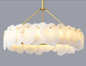 Железный латунный цвет Scagliola роскошные потолочные фонари для домашнего убранства