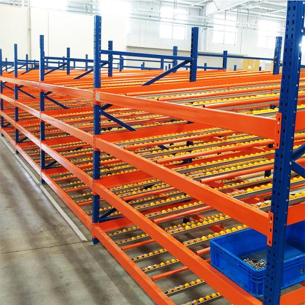 Estantería de flujo de cartón de acero laminado, metal ajustable, personalizada