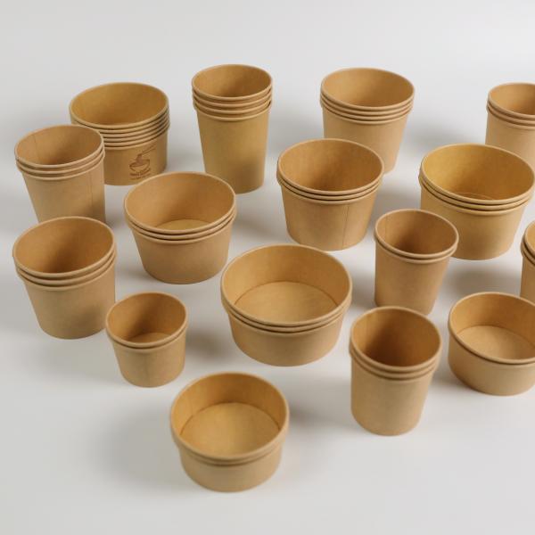 115 X 90 X 35mm Film Coated Brown Kraft Boxes 280gsm Coffee