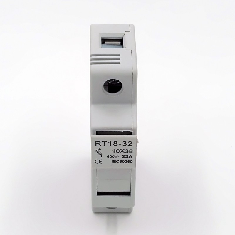 RT18-32 Fuse Base Low Voltage AC Din Rail Fuse Holder with 500V Rated Voltage and 32A Breaking Capacity Cylindrical Fuse Links