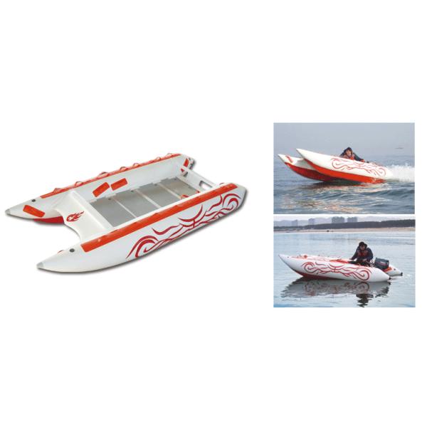 3 Person 0.9mm PVC High Speed Inflatable Boats With Stainless Steel Tail