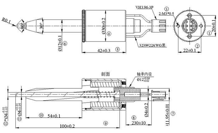 Отмечать соленоид машины 1230W DC40V трубчатый