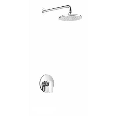 O chuveiro incorporado de Headshower do banheiro ajustou a cabeça moderna de Chrome do círculo o sistema do chuveiro que fácil limpa
