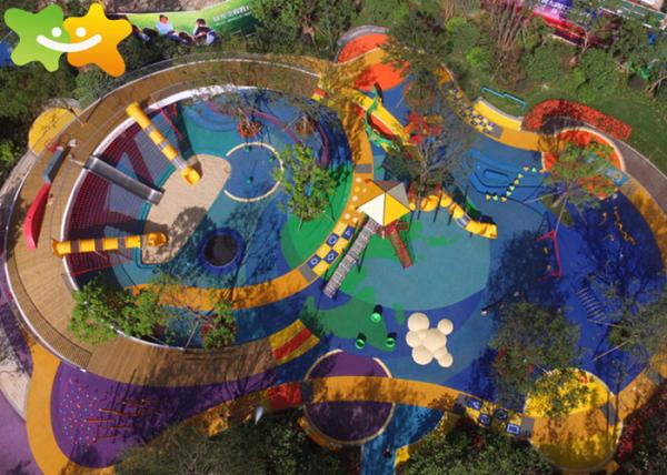 Children Outdoor Playground Plastic Slide Amusement Park Equipment In Residential Area