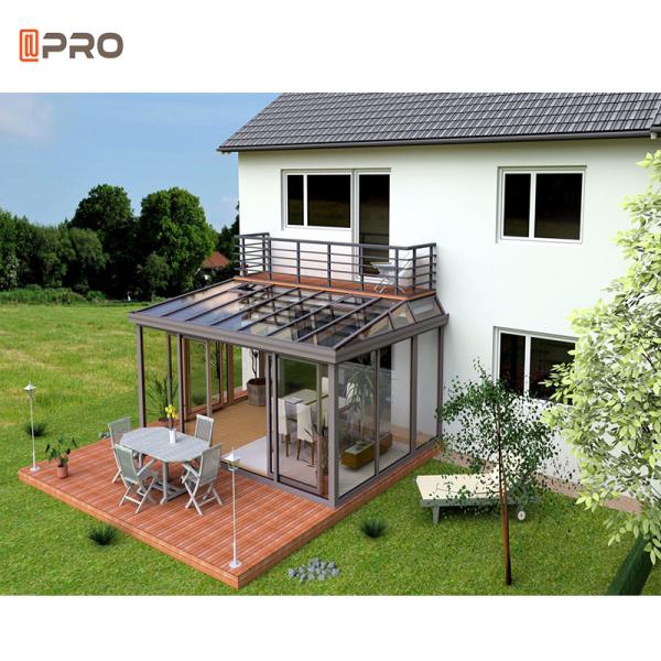 Casa pré-fabricada de vidro crescente interna do quadro de alumínio construção do exterior da sala de 4 estações