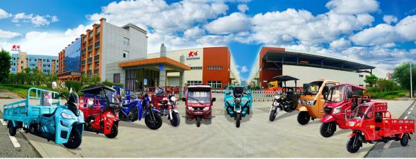 1000Kg Motorised Tricycle Three Wheel Cargo Motorcycle with 12V Electric and Kick Start
