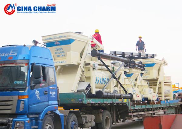 Twin Shaft Discharge 0.75m3 JS750 Concrete Mixer Machine