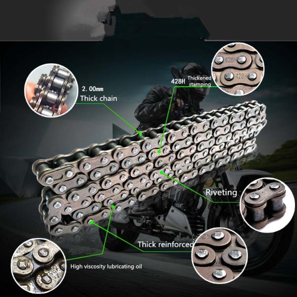 Make Sample 428 Motorcycle Chain with Sprocket Kit 42/15T Custom Teeth Motorcycle Sprocket