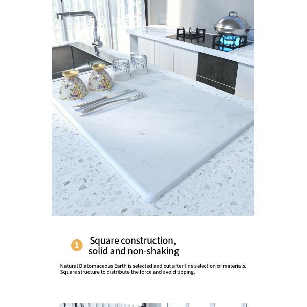 Home Hotel Restaurant Non-Slip Diatomaceous Earth Placemat for Fast Dry Table Mat