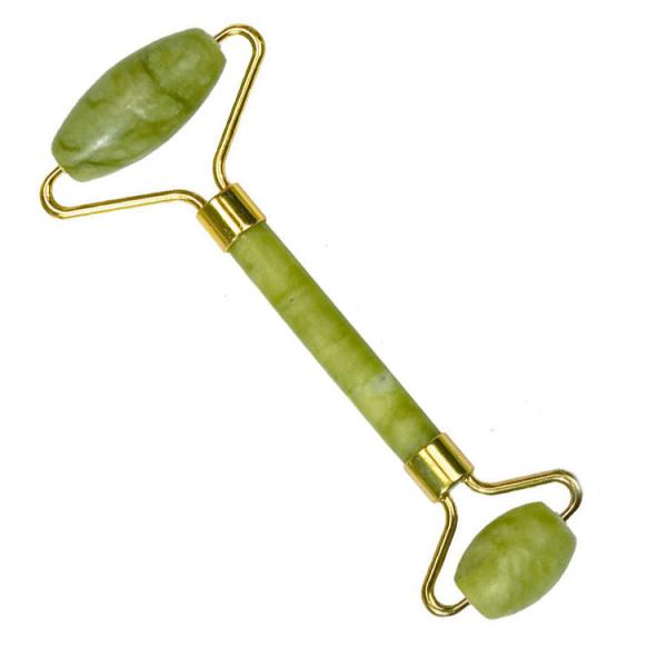 Face Massage Noise-Free Aventurine Green Jade Roller with OEM Package and Customized Bag
