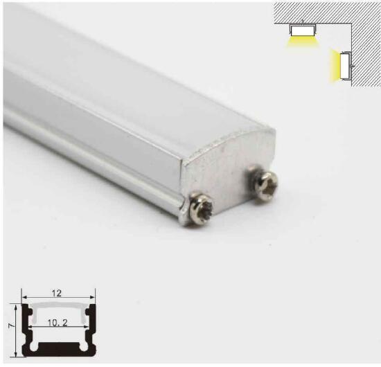 10mm Led Strip Light Diffuser For Floor Cabinet Wall , Led Strip Lighting Aluminium Channel