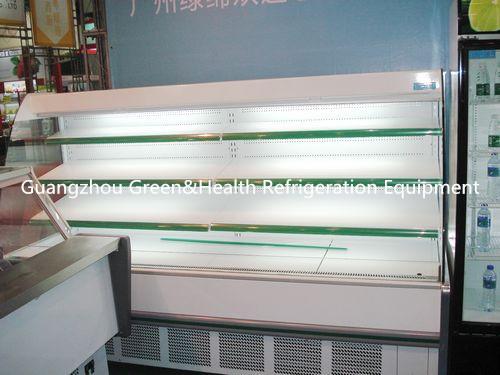 Refrigeradores abertos da exposição de Multideck da cortina vertical de poupança de energia para a loja