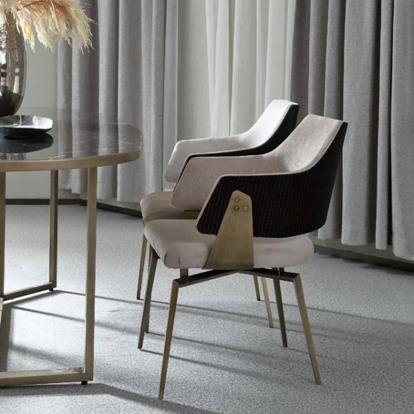Ergonomic Fabric Ultra Modern Dining Chairs 62*57cm Upholstered