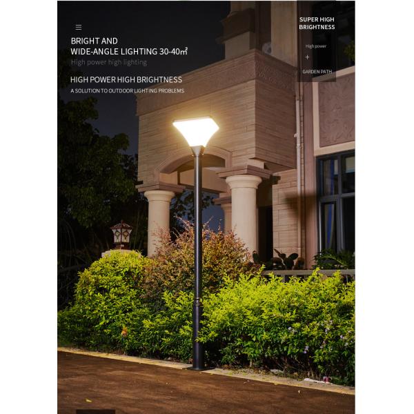 20w 30W LED Solar Panel Garden Pole Lights For Outside Shed Yard