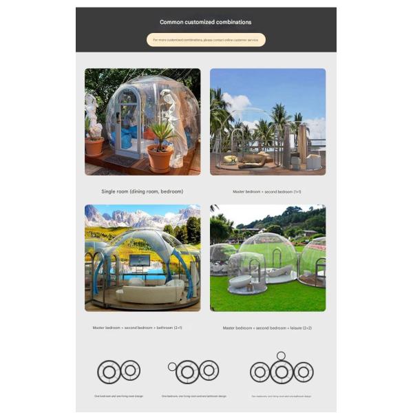 Pc Starry Sky Transparent House Hotel Restaurant Transparent Bubble Housevilla Family Outdoor Sun Room