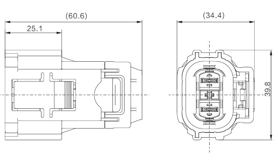 Neopower 2 Pin High Voltage Electrical Connector 40A 1000V with HVIL, Poka-Yoke & 360° Shielding