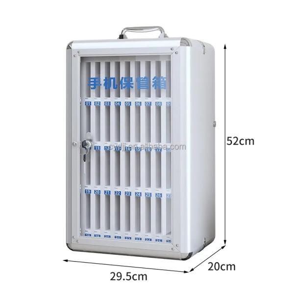 Customized Aluminum Alloy Cell Phone Storage Cabinet Locker Wall Mountable and Portable 36 Slots for School Safe Deposit Boxes