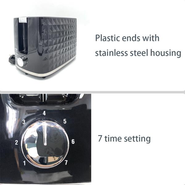 New design black housing 2 slice toaster toaster sandwich maker