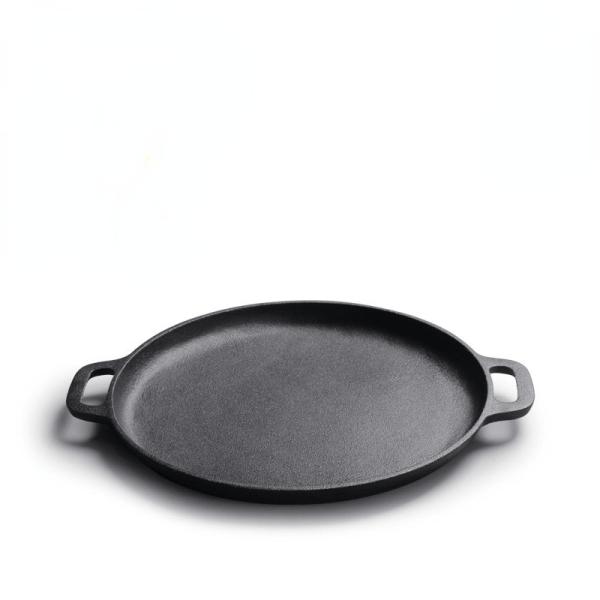 Outdoor Camping Bbq Plate 30cm Metal Material Cast Iron Reversible