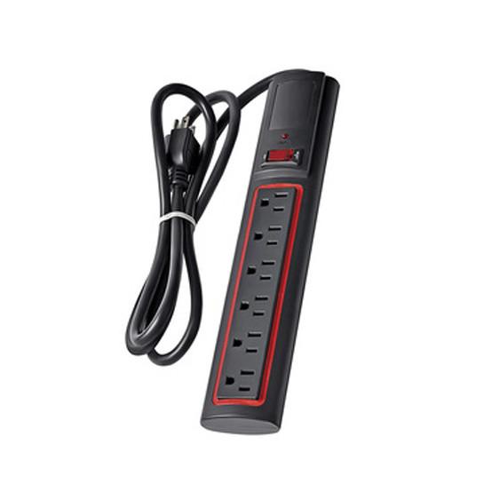 6 outlet Power Strip and Extension Socket With 15A Circuit Breaker Surger Protector Reset Switch