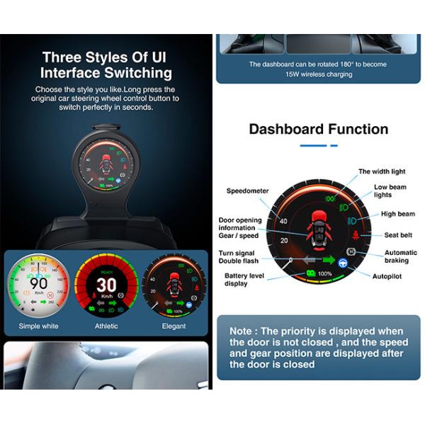 Приборная панель TE20 модели y Tesla модели 3 приборной панели цифров метра скорости