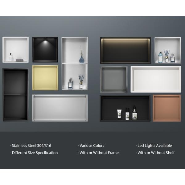 Toilet Tissue Wall Niche Insert Built-in Bathroom Cabinets for Anti-Rust Shower Niche