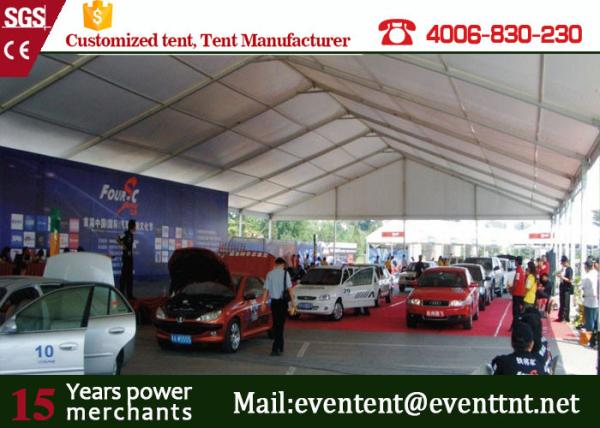 Custom 30 X 50 Frame Tent White , Water Resistant Tent  For Auto Show Exhibition
