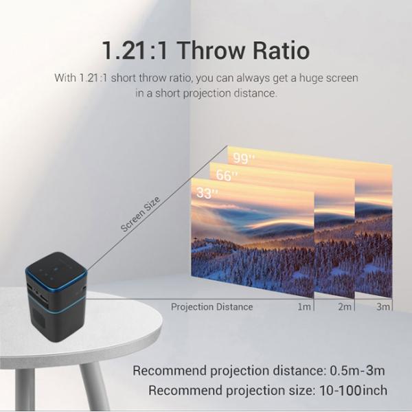 RGB LED 480P Smart Touchscreen Mini Dlp Projector BT 5.0 RK3228A