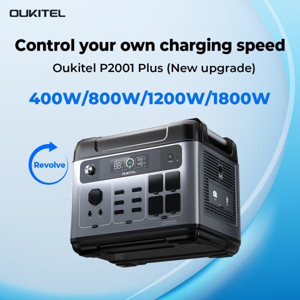 OUKITEL Emergency Portable Power Station 3000w Lifepo4 Battery APP Control 2400w Solar Charger Power Bank Solar Generator