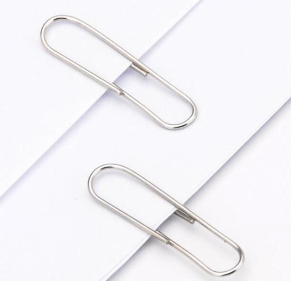 Office Stationery 100 PCS/Box Zinc Finish 28mm Round Metal Paper Clips