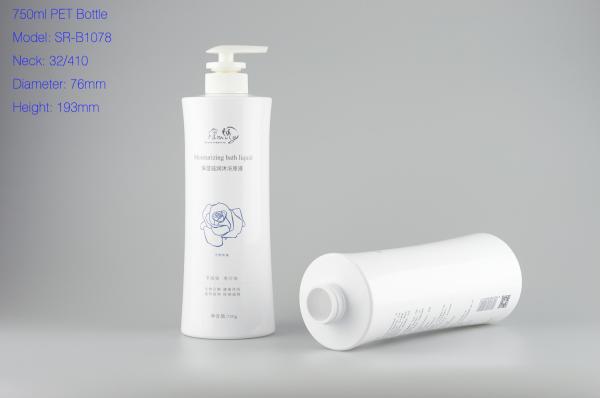750ml big size PET bottle, tower shape design hair conditioner bottle with lotion pump