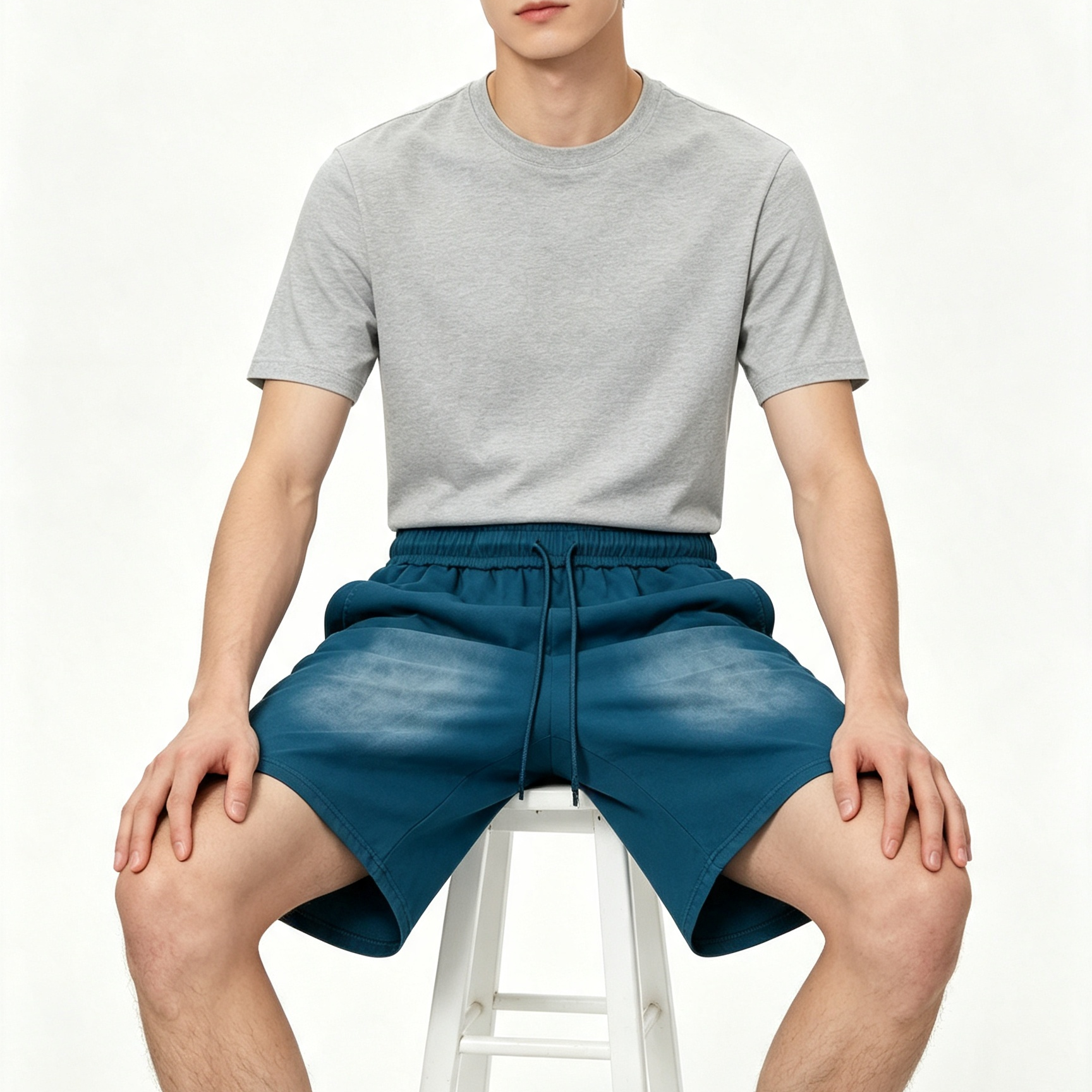 Gradient Washed Sports Sweat Shorts 360GSM Elastic Waist Shorts