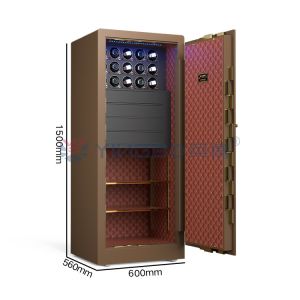 Solid Steel Brown Jewelry Safe Biometric Fingerprint Lock H1500mm Luxury Watch Safes