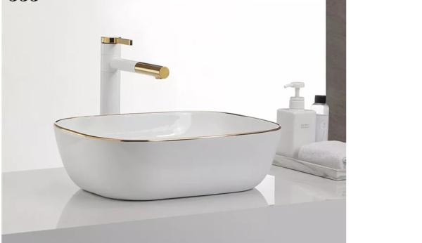 Casa Hotel Banheiro Lava-louças Golden Washstand 4 polegadas Spread