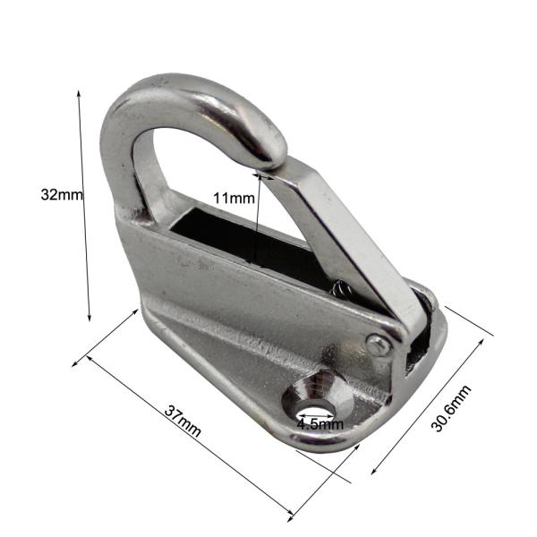 43mm Stainless Steel 316 Solid Fending Hook Marine Boat Hardware