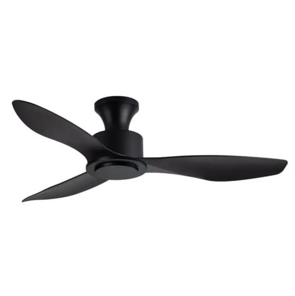 Factory Modern 42 Inch ABS Ceiling Fan with Wood Color Black Blades and White Motor Remote Control No Lamp AC Motor
