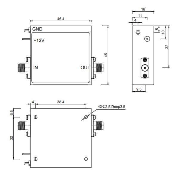 4 до 18 усилитель силы dBm усилителя силы P1dB GHz RF 30 беспроводной
