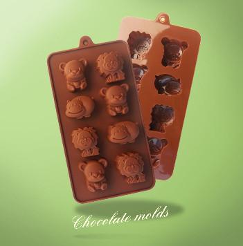 Silicone manufacturer Silicone baking tools 8 cup Cubs silicone chocolate mold SB-017