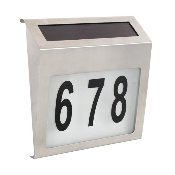High Luminous Flux Solar Number Light Address Sign Doorplate Lighting for Outdoor Wall