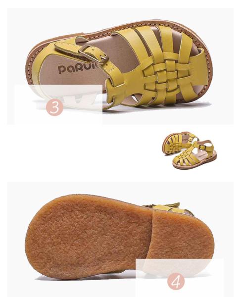 Real Leather Closed Toe Girls Stylish Kids Shoes