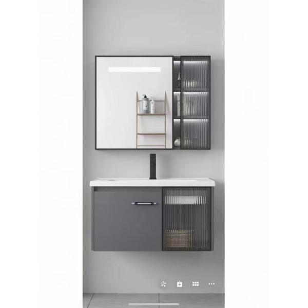 Aluminum Defogger LED Illuminated Mirrored Cabinet for Stylish Bathroom Vanity Combo