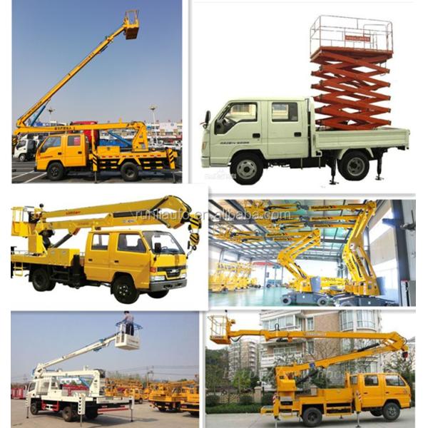 10M 20-22M Faw High Altitude Operation Truck , Truck Mounted Aerial Platforms 100km/h
