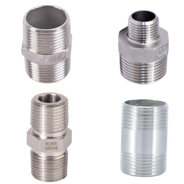 Round Head Stainless Steel Nipples for Pipe Fitting 201/304/316 Male Female Thread