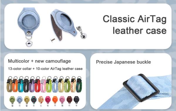 Nice Quality Detachable Dog Collar With Air Tag Hole Multi-Color Nylon&Cotton Pet Accessory For Pet Dog