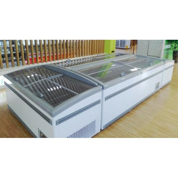 Замораживатель комода гипермаркета коммерчески с Alluminum покрыл материал зеркального стекла