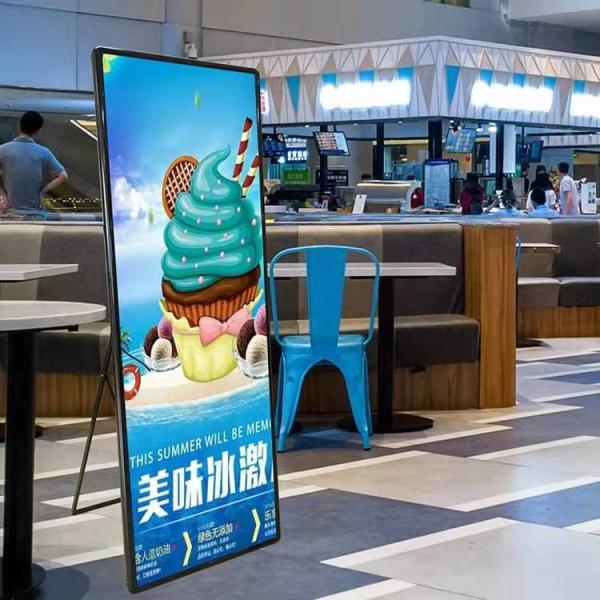 P2.5mm P4 USB WIFI 4G Outdoor Led Poster Video Display Floor Standing