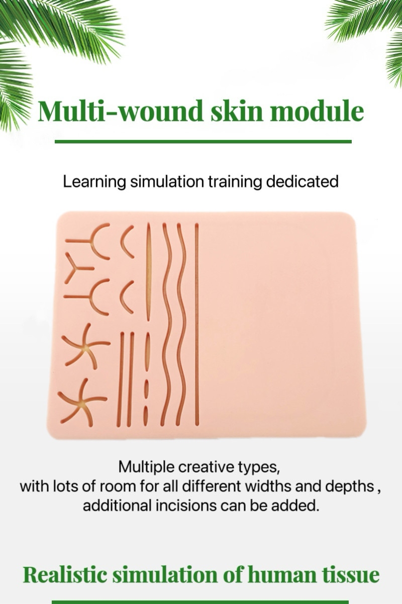 DIY Creative Suture Practice Kit Силиконовый симулятор швы на ране кожи
