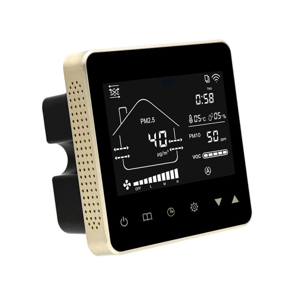 High Precision Air Quality Monitor Controller For Residential Commercial ERV HRV Fresh Air Exchange HVAC System