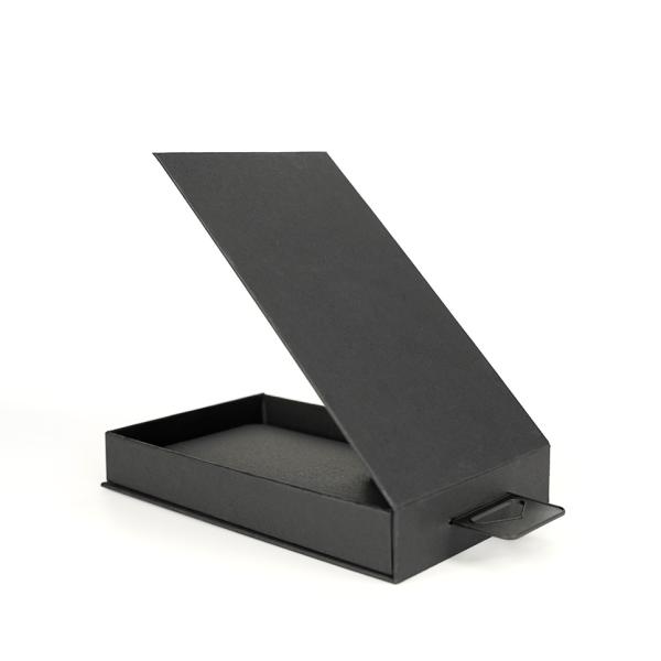 Custom Logo Черная магнитная электронная упаковка бумажная коробка для телефонного чехла подарочная упаковка коробка